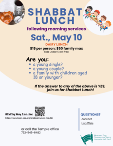 May 10 Shabbat Luncheon 2025 YF