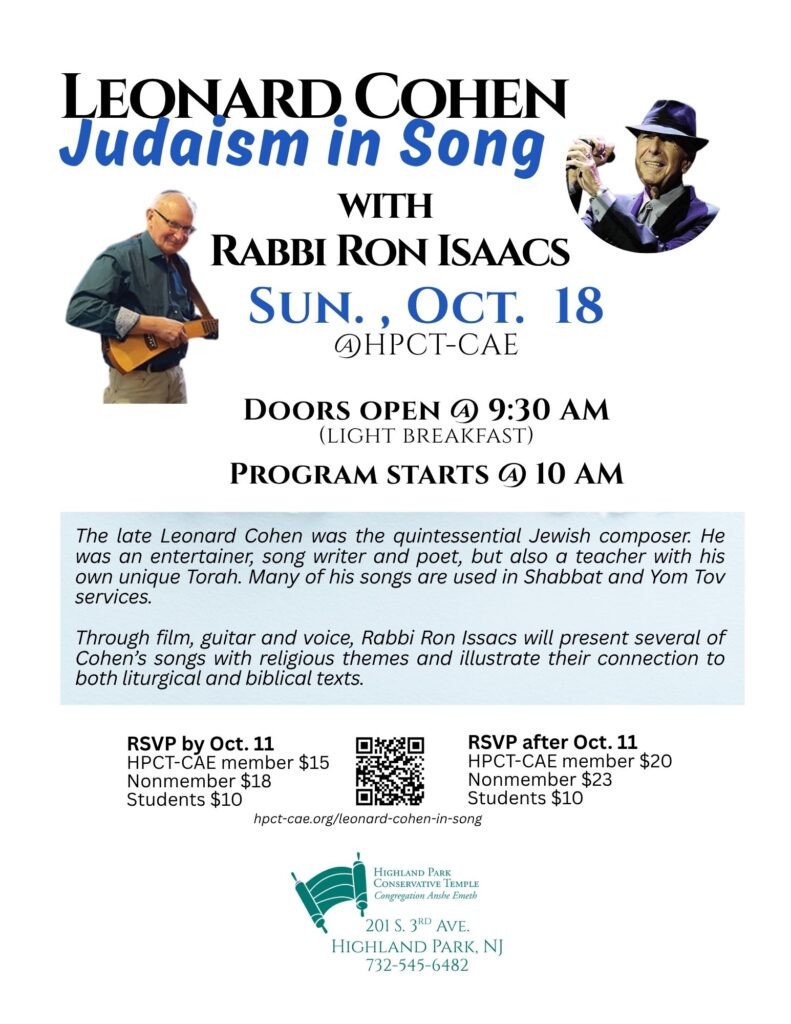 Leonard Cohen - Ron Isaacs Oct. 18
